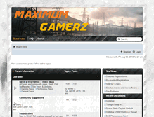 Tablet Screenshot of maximumgamerz.com
